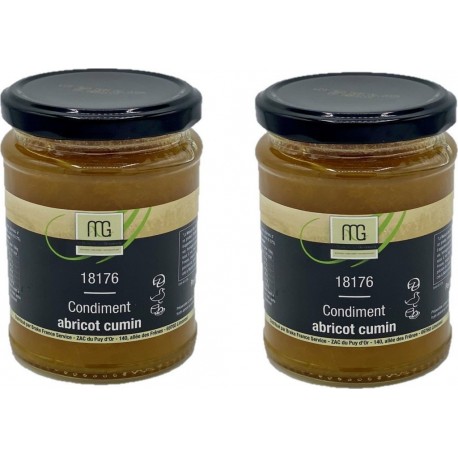 NC Condiment Abricot Cumin Maison Des Gourmets les 2 unités de 0.31Kg