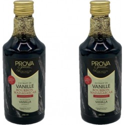 Gourmet Extrait Vanille Bourbon De Madagascar Avec Graines Prova les 2 bouteilles de 0.25L