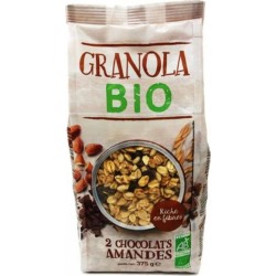 Granola 2 Chocolats Amandes Bio Agidra l'unité de 0.38Kg