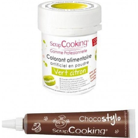 NC Stylo Chocolat + Colorant Alimentaire Vert Citron