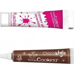 NC Stylo Chocolat + Colorant Alimentaire En Gel Fuschia