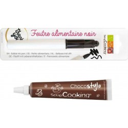 NC Stylo Chocolat + Feutre Alimentaire Noir