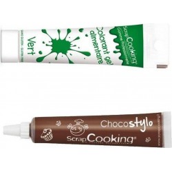 NC Stylo Chocolat + Gel Colorant Alimentaire Vert