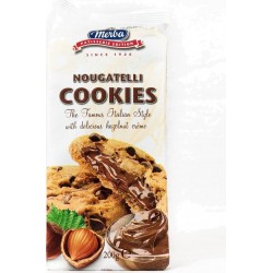 NC Cookies Pépite Chocolat Fourrage Noisette Merba Nougatelli Paquet 200g l'unité de 0.2Kg