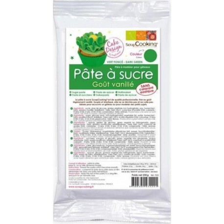 NC Pâte À Sucre Verte Arôme Vanille 250g