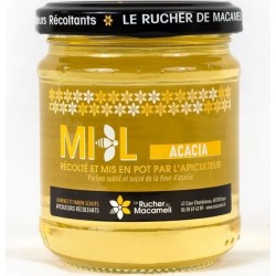 NC Miel D'acacia Monts Du Lyonnais Rhône Alpes Le Rucher De Macameli Pot 250g l'unité de 0.25Kg