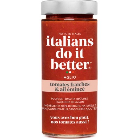 ITALIANS SAUCE TOMATES ET AIL 290G