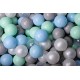 NC Ensemble De Boules En Plastique, 300 Pcs, Bruyère/jaune/menthe/argent