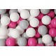 Ensemble De Boules En Plastique, 200 Pcs, Gris/blanc/rose Foncé