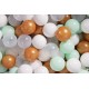 Ensemble De Boules En Plastique, 200 Pcs, Doré/transparent/menthe/blanc