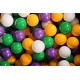 Ensemble De Boules En Plastique, 200 Pcs, Vert/violet/jaune/blanc