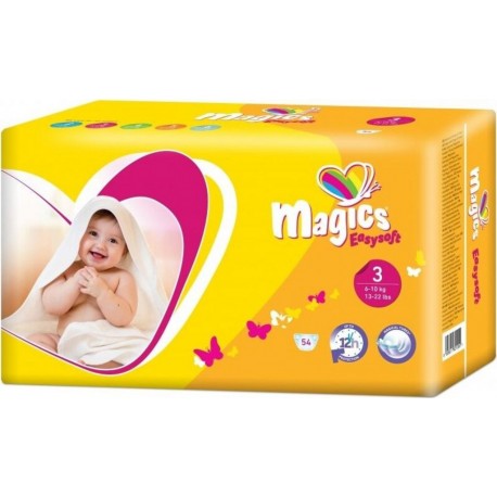 NC Couches Bébé T3 (6-10Kg) Carton De 324pcs Magics