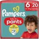 PAMPERS Couches Culottes Bébé Baby Dry Taille 6 20 pièces