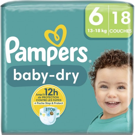 PAMPERS Couches Bébé Taille 6 13Kg-18Kg 18 pièces