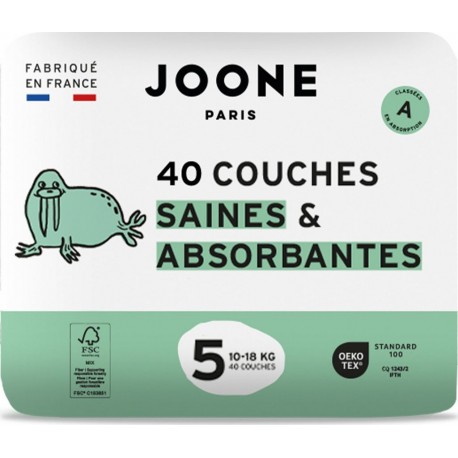 JOONE PARIS Couches Culottes Bébés 10 - 18Kg Taille 5 pack de 40 couches bébé