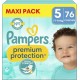 PAMPERS Couches Bébé Premium Protection 11 16Kg Taille 5 pack de 76 couches