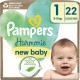 PAMPERS Couches Bébé Harmonie 2 5Kg Taille 1 pack de 22 couches