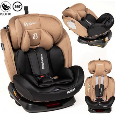 NC Bebelissimo Siège Auto Isofix Pivotant 360 ° Groupe 0+/1/2/3 (0-36Kg) Hellios Beige / Noir