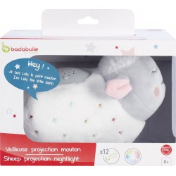 BADABULLE Veilleuse bébé blanche peluche musicale la veilleuse