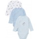 TEX BABY Body 100 % Coton Bio Bleu lot de 3 bodies