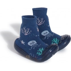 TEX BABY Chaussette Intérieur Extérieur Bleu la paire de chaussette