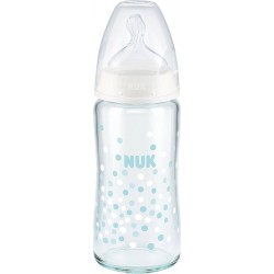 NUK Biberon verre col large 240mL 0-6 mois le biberon