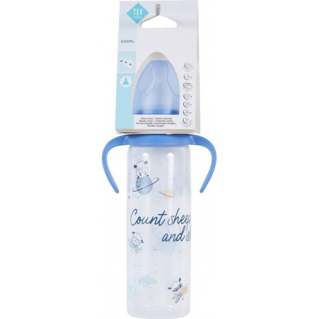 TEX BABY Biberon bébé bleu 340 mL lot de 2 biberons