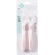 TEX BABY Cuillère bébé rose clair souple lot de 2 cuillères