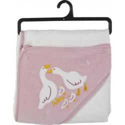 TU TEX BABY Cape de bain bébé rose