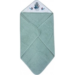 TEX BABY Cape de bain vert 100% coton 75x75cm