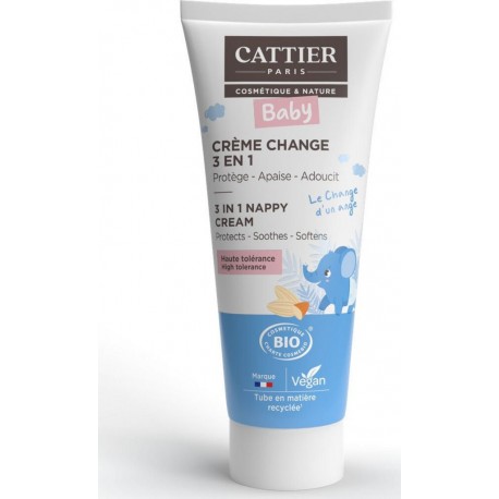 CATTIER Crème Change Bébé Bio Protège Apaise Adoucit le tube de 75ml