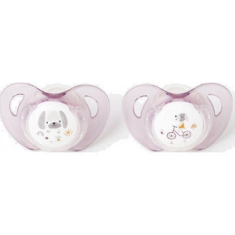 TEX BABY Sucette bébé rose lot de 2 sucettes