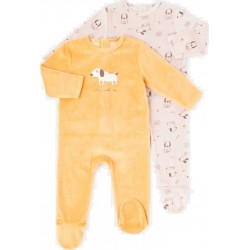 TEX BABY Pyjama Jaune lot de 2