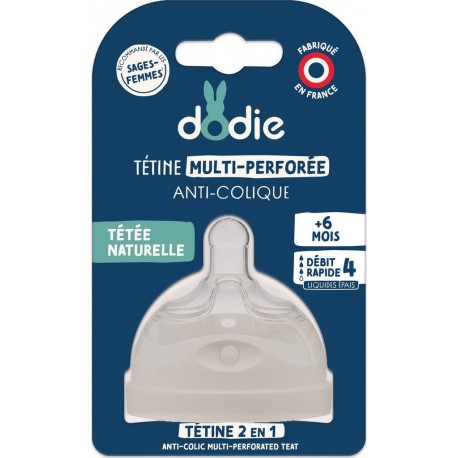 DODIE Tétine Biberon pour 6+ mois Liquide Epais la tétine biberon