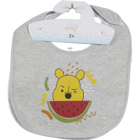 DISNEY Bavoir bébé Winnie l'ourson lot de 2