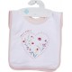 TEX BABY Bavoir bébé rose lot de 2 bavoirs