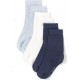 TEX BABY Chaussettes bébé garçon bleu/blanc T15/17 lot de 3 paires de chaussettes