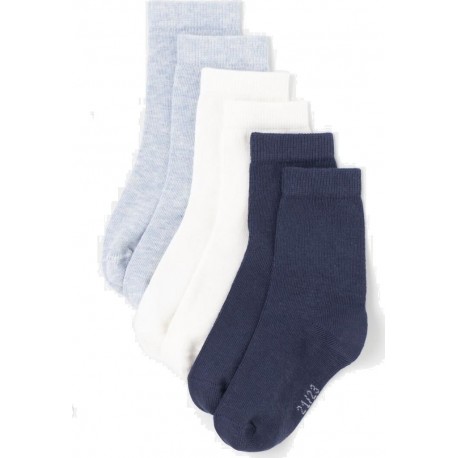 TEX BABY Chaussettes bébé bleu/blanc T21/23 lot de 3 paires de chaussettes