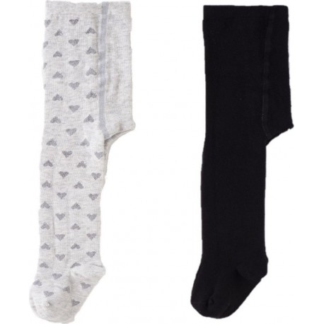 TEX BABY Collant bébé gris/noir 3-6 mois lot de 2 paires de collants