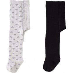 TEX BABY Collant bébé gris/noir 18-24 mois lot de 2 paires de collants