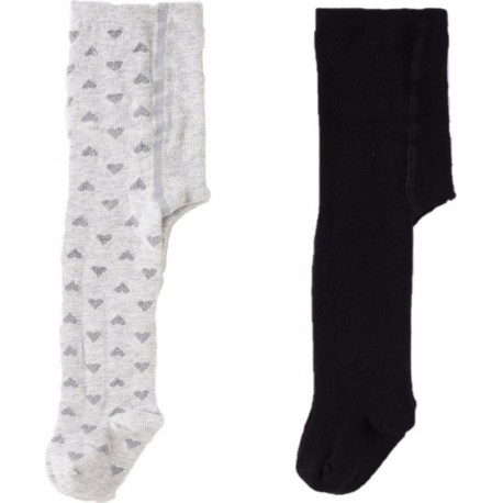 TEX BABY Collant bébé gris/noir 9-12 mois lot de 2 paires de collants