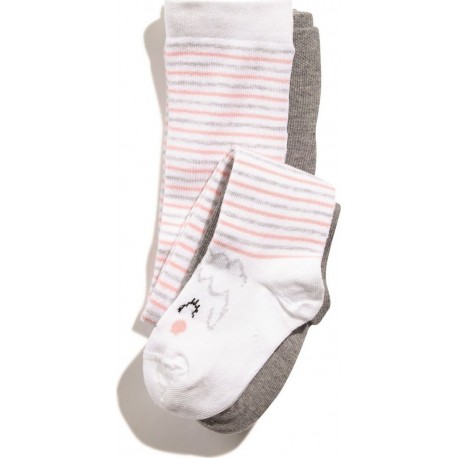 TEX BABY Collant bébé rose 9 à 12 mois lot de 2 collants