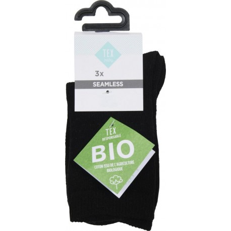 TEX BABY Mi-chaussettes bébé noir T18/20 lot de 3 paires de mi-chaussettes