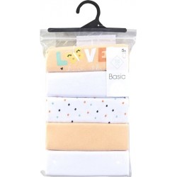 TEX BABY Body bébé orange/blanc 1 coton 18 mois lot de 5 bodies