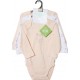 TEX BABY Body bébé corail/blanc coton Bio 3 mois lot de 3 bodies