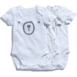 TEX BABY Body bébé vent en coton Bio 36 mois lot de 3 bodies