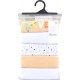 TEX BABY Body bébé orange/blanc 1 coton 9 mois lot de 5 bodies