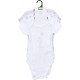 TEX BABY Body bébé gris/blanc 1 coton 6 mois lot de 3 bodies