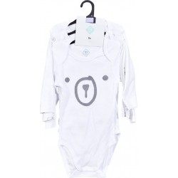 BIO TEX BABY Body bébé BIO blanc manches longues 9 mois TEX BABY lot de 3 bodies