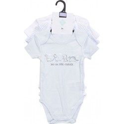 TEX BABY Body bébé bleu manches courtes 23 mois lot de 3 bodies